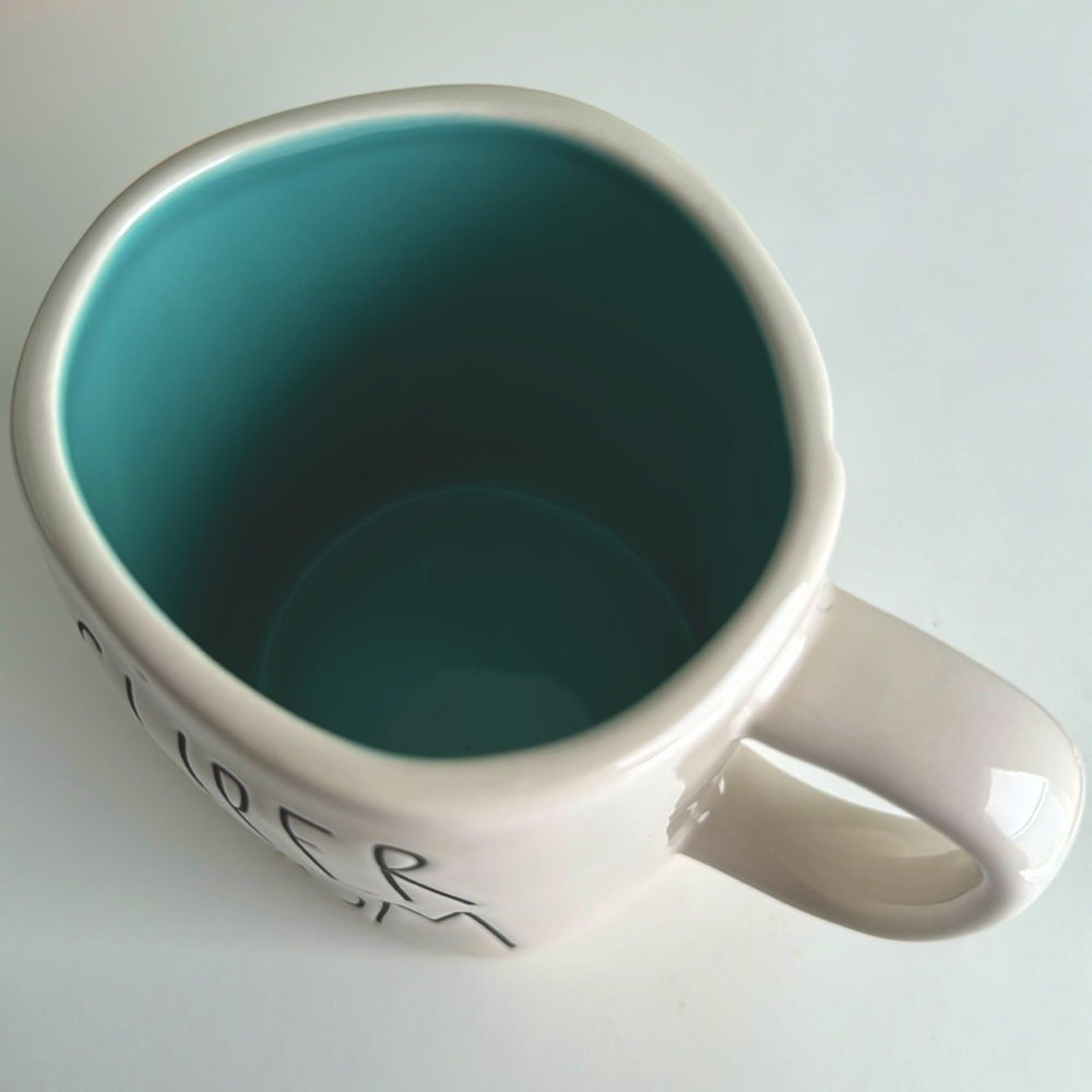 ❗️RAE DUNN SUPER MOM TEAL INTERIOR MODERN FARMHOUSE COFFEE TEA MUG - Picture 2 of 3